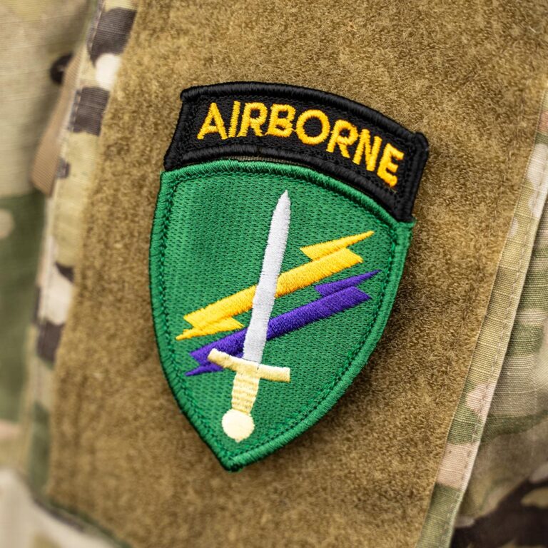 Army USACAPOC Patch Full Color and Tab Sewn with Velcro