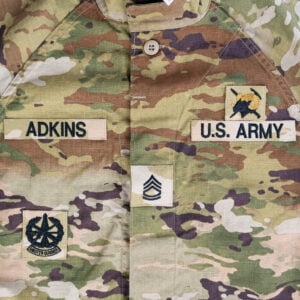 Name tape with ACU Uniform