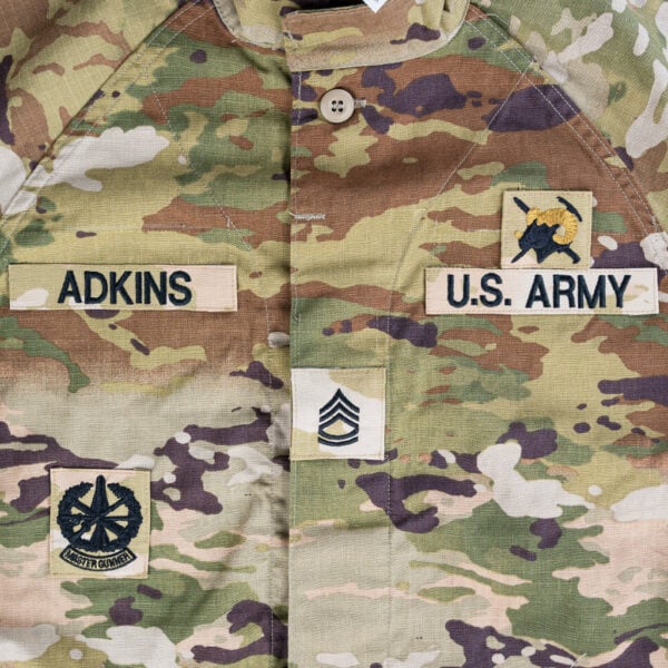Name tape with ACU Uniform