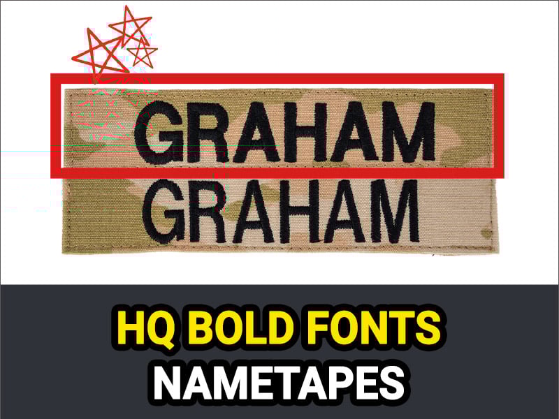 hq bold fonts nametapes