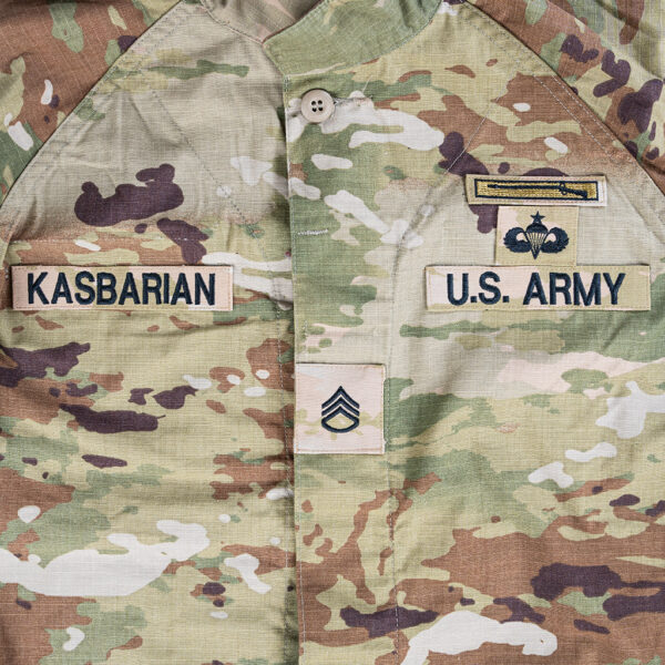 Name tape with ACU Uniform