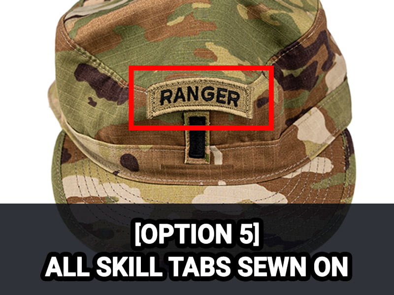 all skill tabs sewn