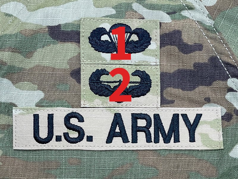 army acu 2skills sewn on