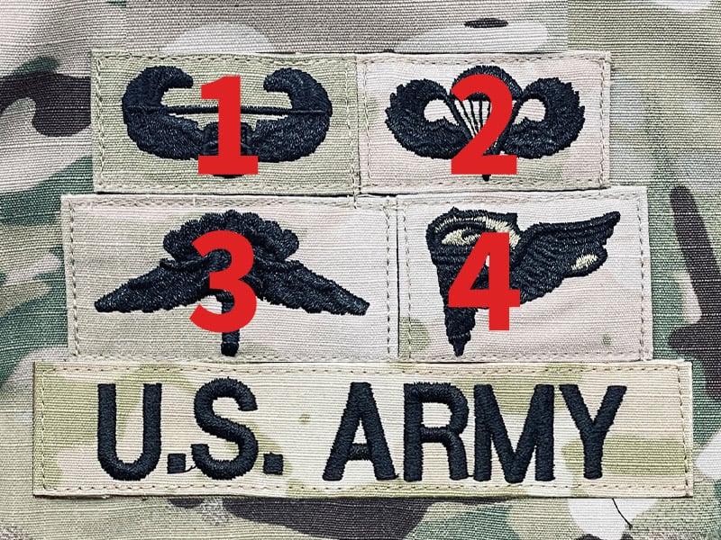 army acu 4skills B sewn on