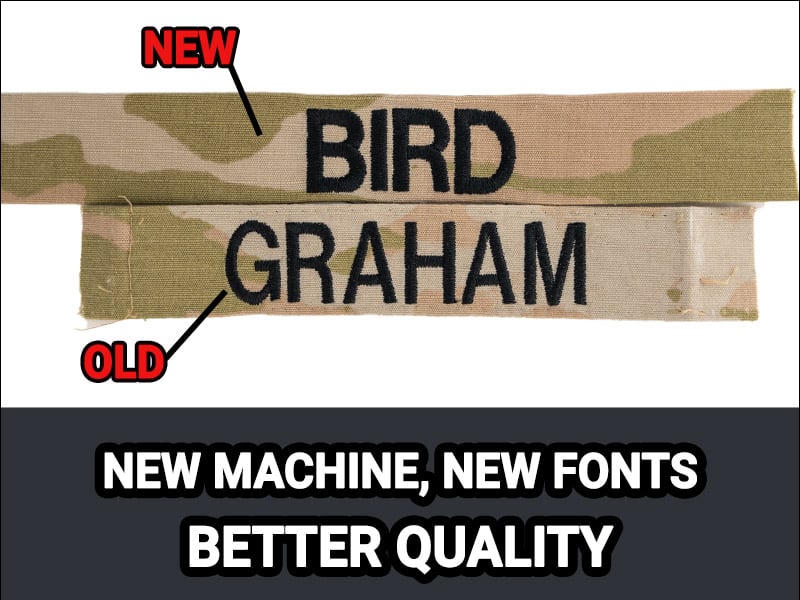 new machine, new fonts, better quality