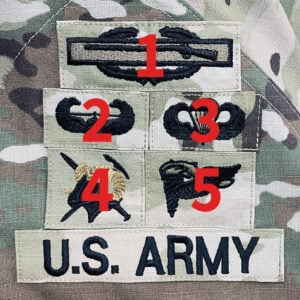 army acu 5skills sewn on sample