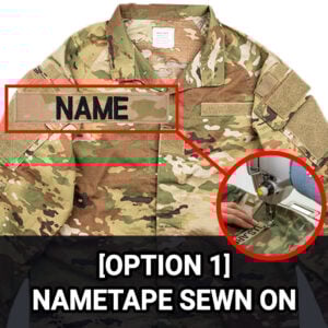 nametapes sewn on the acu ocp jacket