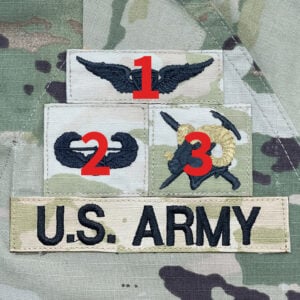 army acu 3skills B sewn on sample