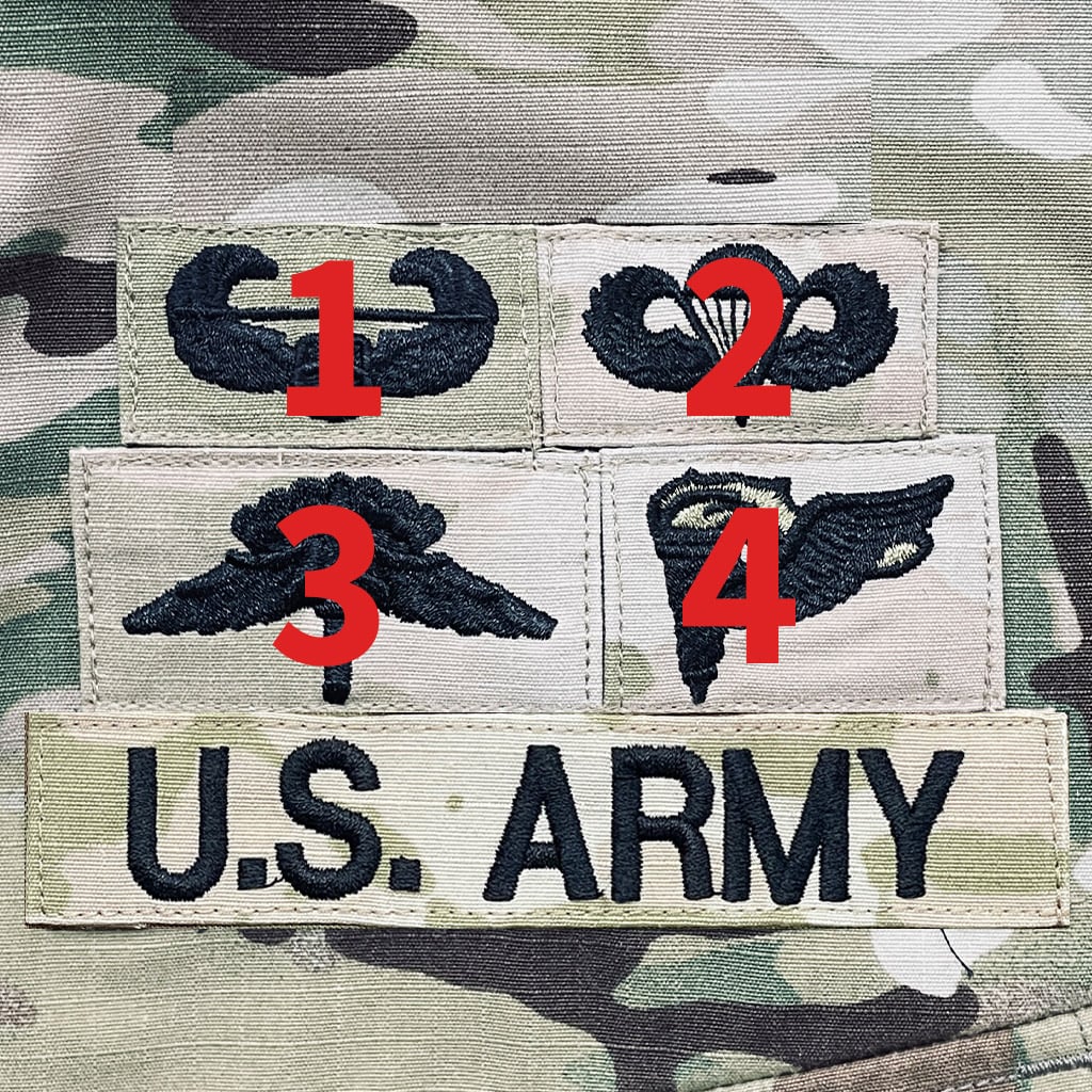 army acu 4skills B sewn on sample